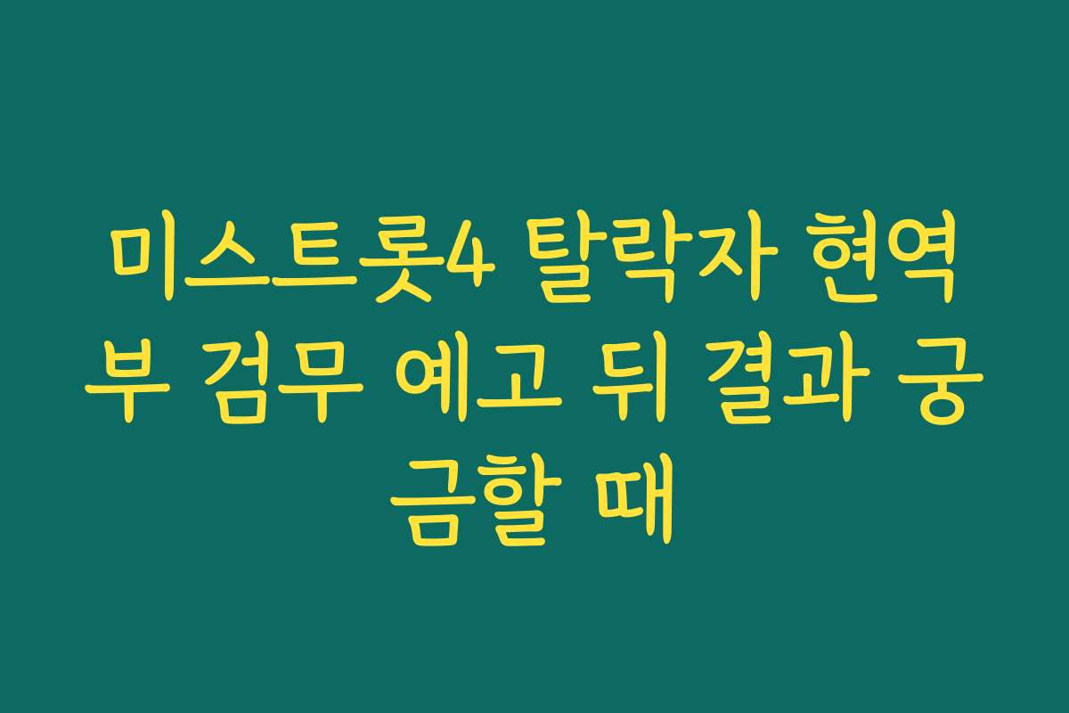 미스트롯4 탈락자 현역부 검무 예고 뒤 결과 궁금할 때 미스트롯4 탈락자 현역부 검무 예고 뒤 결과 궁금할 때