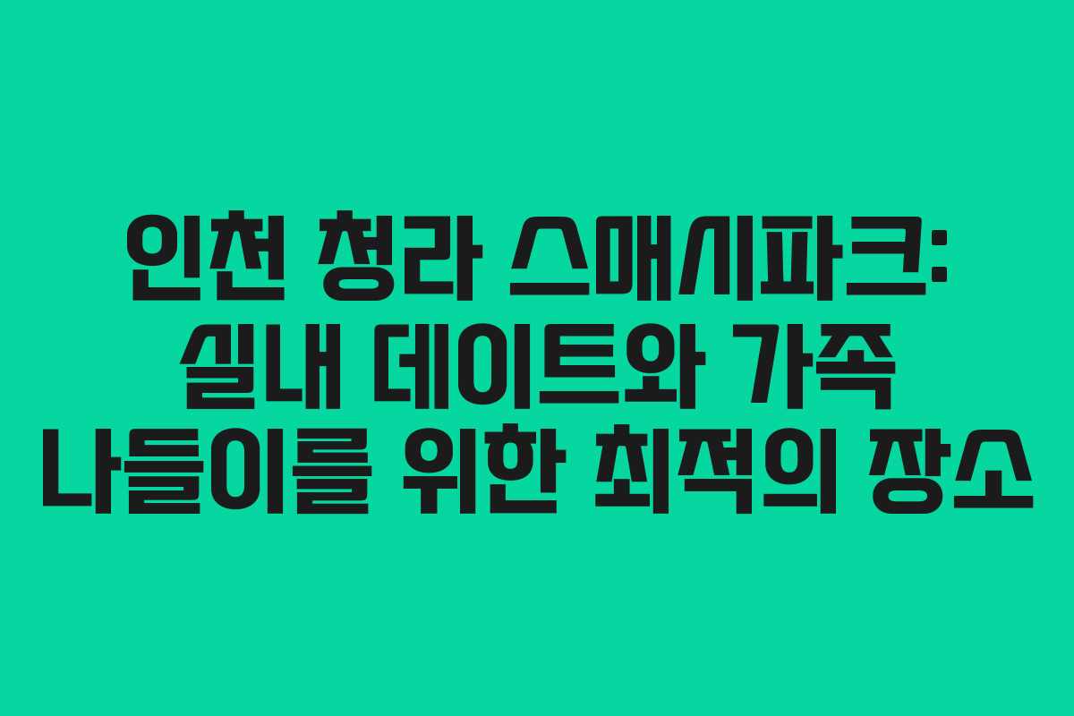인천 청라 스매시파크: 실내 데이트와 가족 나들이를 위한 최적의 장소 인천 청라 스매시파크: 실내 데이트와 가족 나들이를 위한 최적의 장소