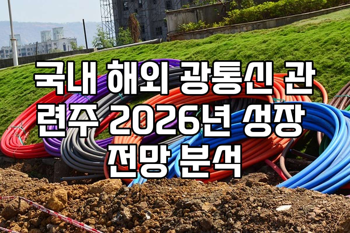 국내 해외 광통신 관련주 2026년 성장 전망 분석