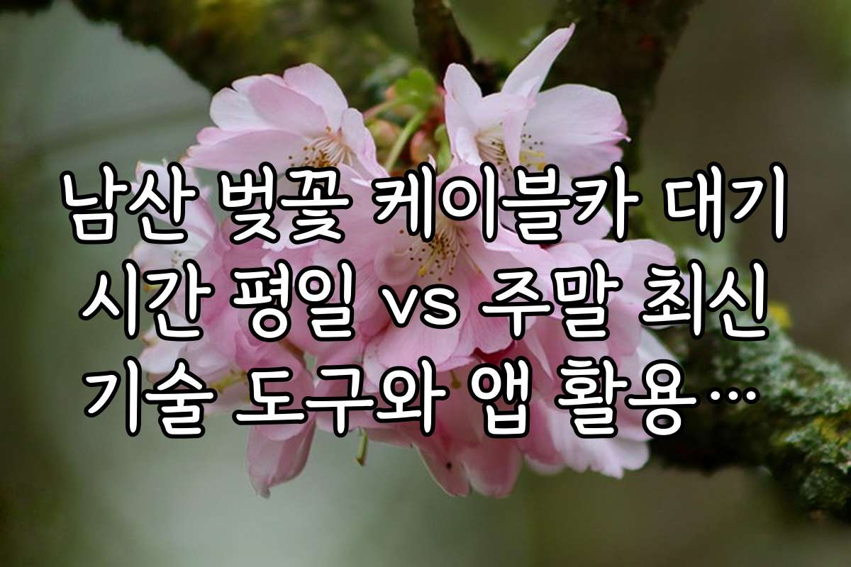 남산 벚꽃 케이블카 대기 시간 평일 vs 주말 최신 기술 도구와 앱 활용법으로 대기 시간 줄이기