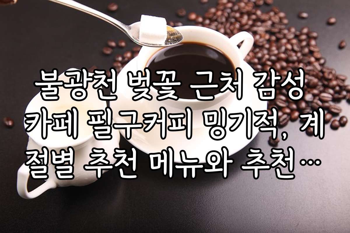 불광천 벚꽃 근처 감성 카페 필구커피 밍기적, 계절별 추천 메뉴와 추천 시간대