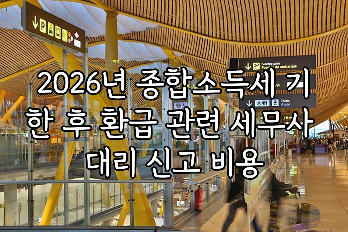 2026년 종합소득세 기한 후 환급 관련 세무사 대리 신고 비용