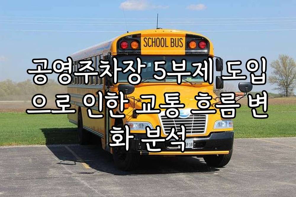 공영주차장 5부제 도입으로 인한 교통 흐름 변화 분석