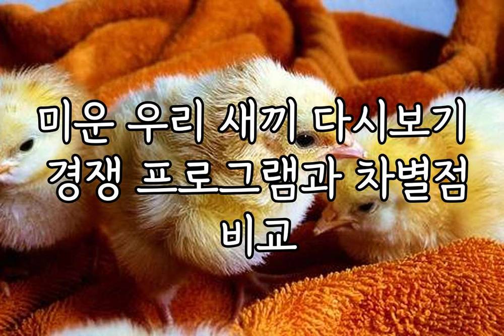 미운 우리 새끼 다시보기 경쟁 프로그램과 차별점 비교