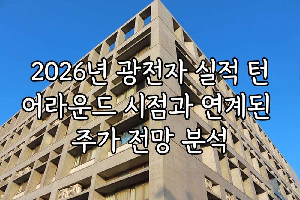 2026년 광전자 실적 턴어라운드 시점과 연계된 주가 전망 분석