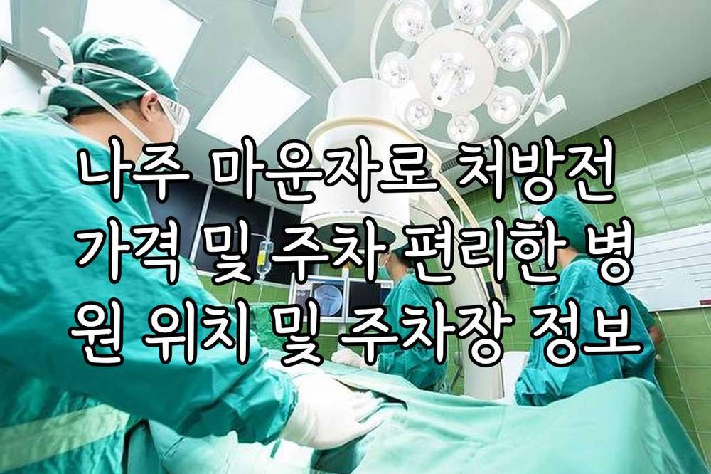 나주 마운자로 처방전 가격 및 주차 편리한 병원 위치 및 주차장 정보