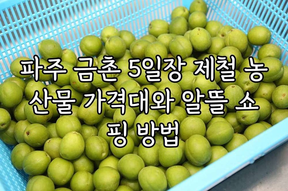 파주 금촌 5일장 제철 농산물 가격대와 알뜰 쇼핑 방법