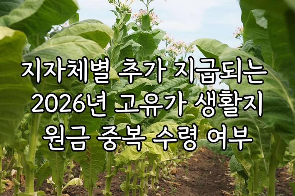 지자체별 추가 지급되는 2026년 고유가 생활지원금 중복 수령 여부