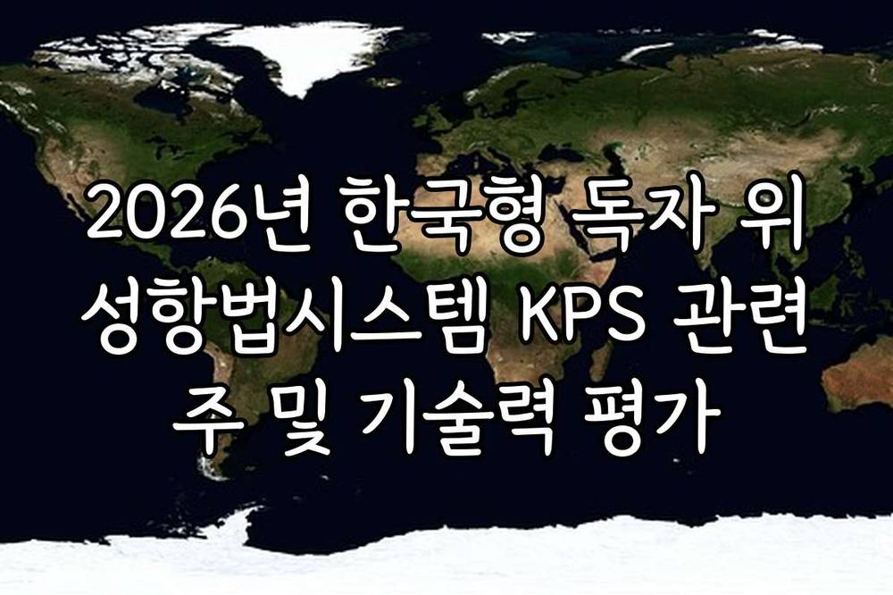 2026년 한국형 독자 위성항법시스템 KPS 관련주 및 기술력 평가
