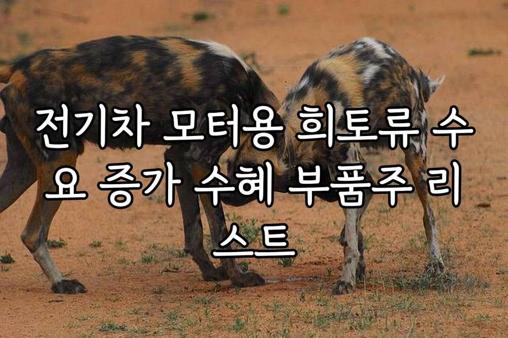 전기차 모터용 희토류 수요 증가 수혜 부품주 리스트