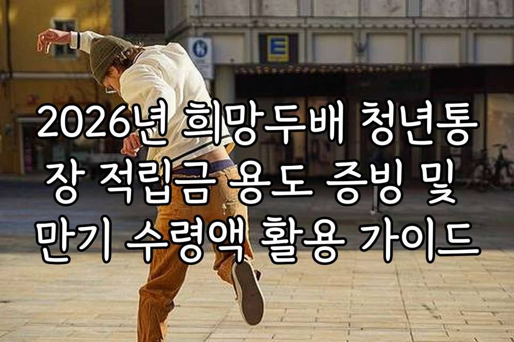 2026년 희망두배 청년통장 적립금 용도 증빙 및 만기 수령액 활용 가이드