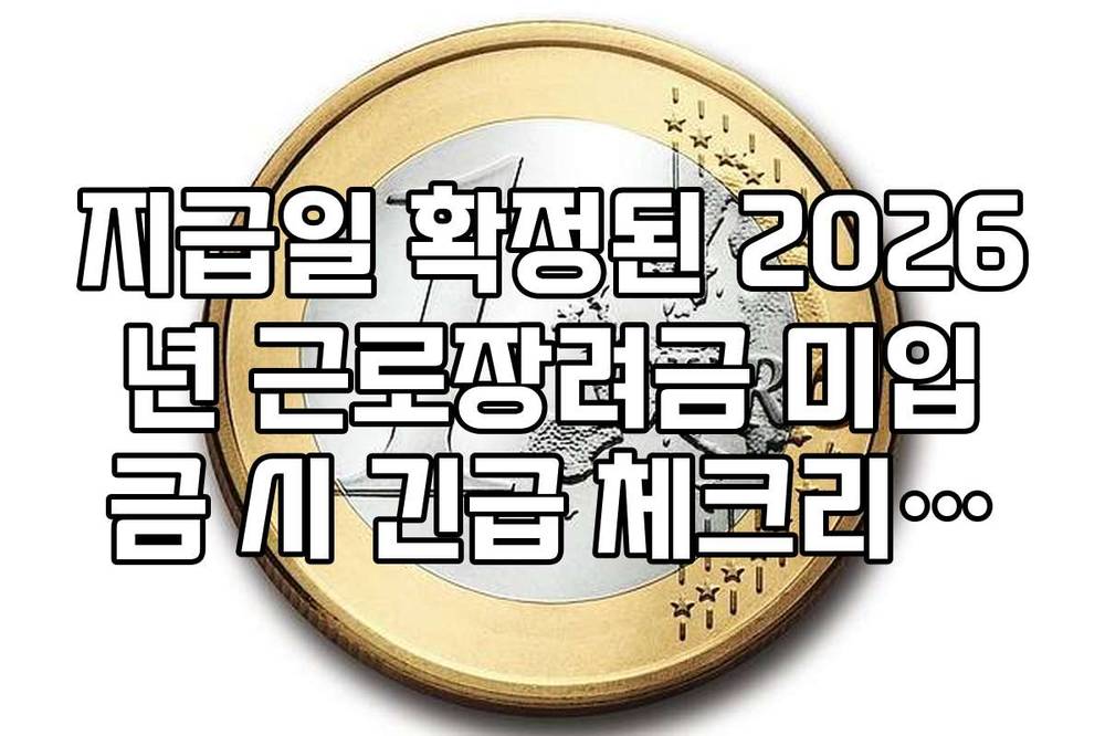 지급일 확정된 2026년 근로장려금 미입금 시 긴급 체크리스트 3가지
