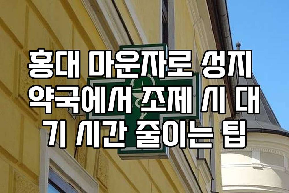 홍대 마운자로 성지 약국에서 조제 시 대기 시간 줄이는 팁