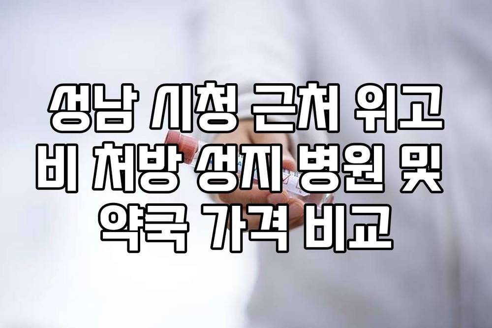 성남 시청 근처 위고비 처방 성지 병원 및 약국 가격 비교