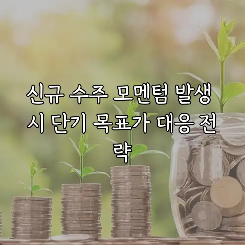 신규 수주 모멘텀 발생 시 단기 목표가 대응 전략
