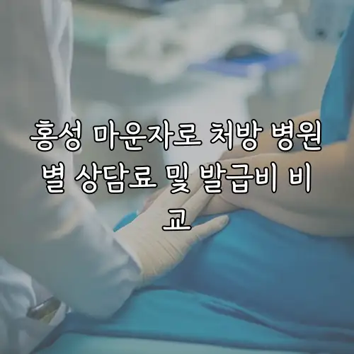 홍성 마운자로 처방 병원별 상담료 및 발급비 비교