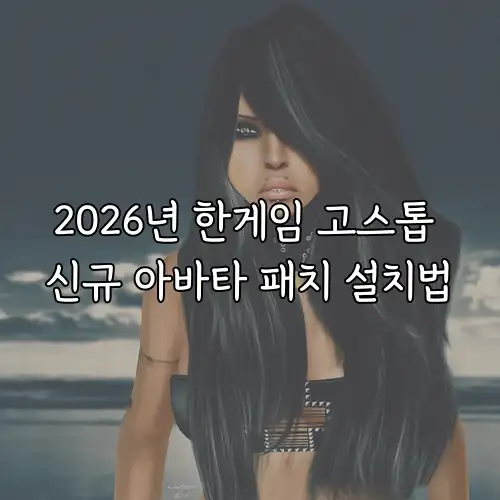 2026년 한게임 고스톱 신규 아바타 패치 설치법