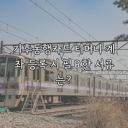 기후동행카드 티머니 계좌 등록 시 필요한 서류는?