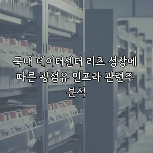 국내 데이터센터 리츠 성장에 따른 광섬유 인프라 관련주 분석