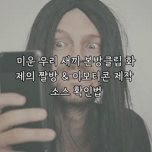 미운 우리 새끼 본방클립 화제의 짤방 & 이모티콘 제작 소스 확인법