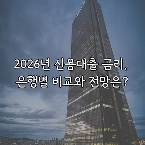 2026년 신용대출 금리, 은행별 비교와 전망은?
