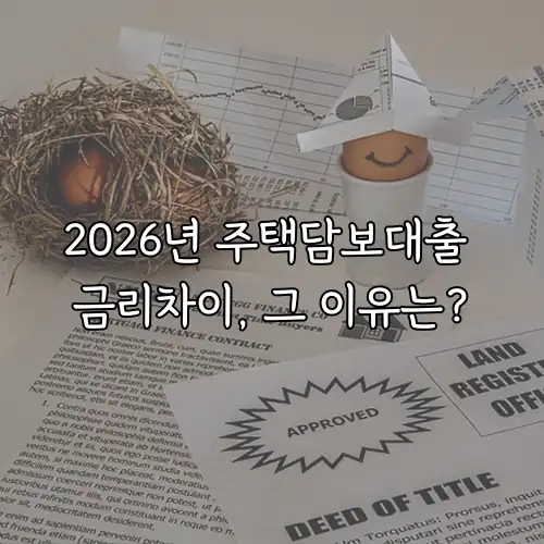 2026년 주택담보대출 금리차이, 그 이유는?