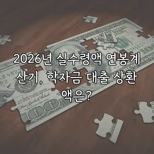 2026년 실수령액 연봉계산기, 학자금 대출 상환액은?