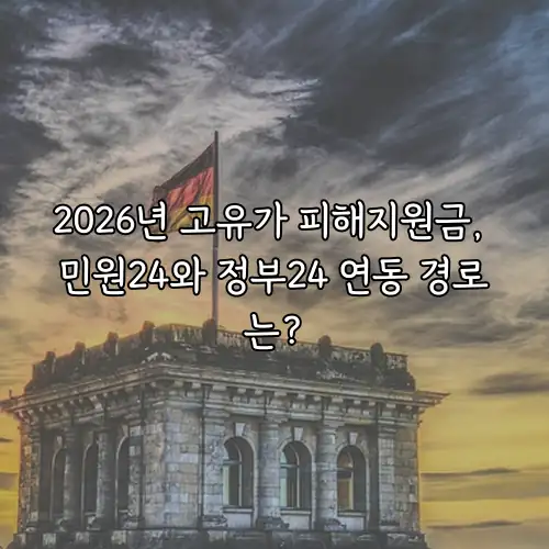 2026년 고유가 피해지원금, 민원24와 정부24 연동 경로는?