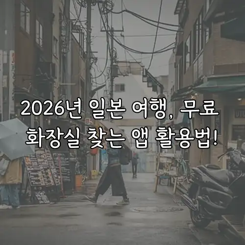 2026년 일본 여행, 무료 화장실 찾는 앱 활용법!