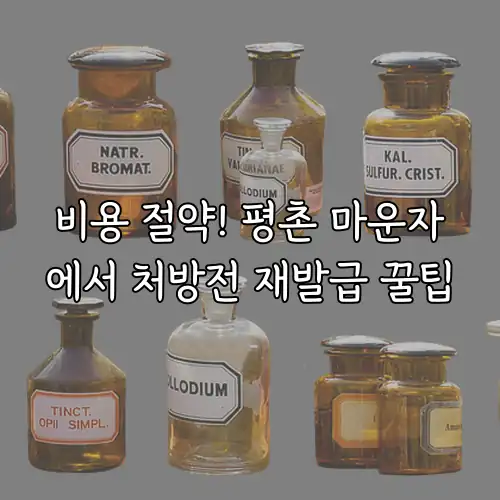 비용 절약! 평촌 마운자에서 처방전 재발급 꿀팁