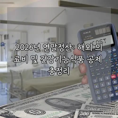 2026년 연말정산: 해외 의료비 및 건강기능식품 공제 총정리