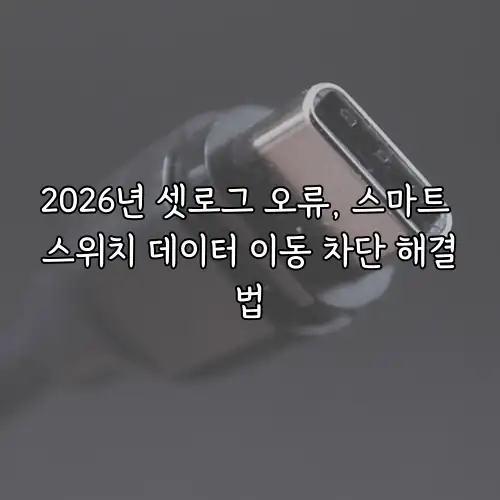 2026년 셋로그 오류, 스마트 스위치 데이터 이동 차단 해결법